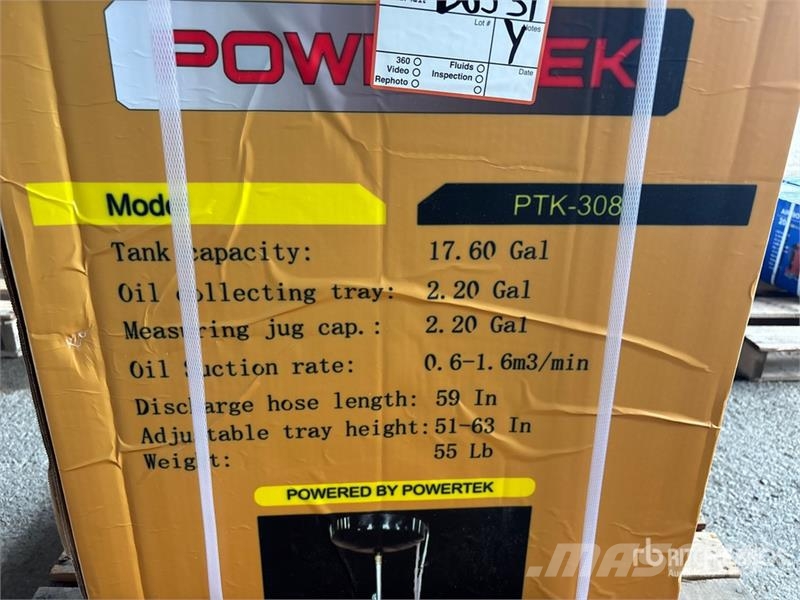 Powertek PTK-3080 Pneumatic Oil Extractor (Unused) Άλλα εξαρτήματα