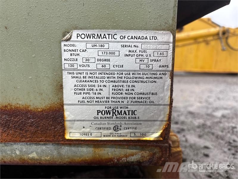 Powrmatic UH-180 173000 BTU Unit Heater ماكينات زراعية - غير ذلك