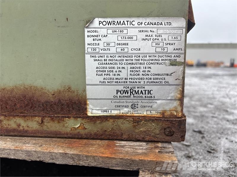 Powrmatic UH-180 173000 BTU Unit Heater 其他農業機械