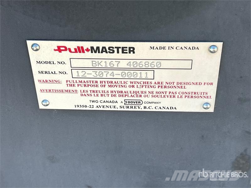 Pullmaster BK167 Winch 吊车起重机、绞车吊货机和物料升降机