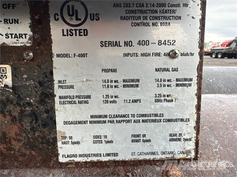 Quantity F-400T Heating and thawing equipment