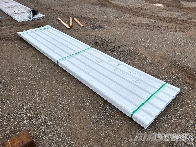  Quantity of (100) 10 ft White Steel Siding / Roofi Other