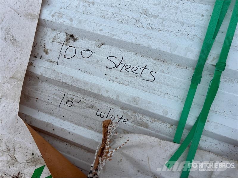  Quantity of (100) 10 ft White Steel Siding / Roofi Other