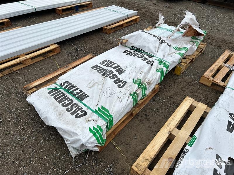  Quantity of (100) 10 ft White Steel Siding / Roofi Other