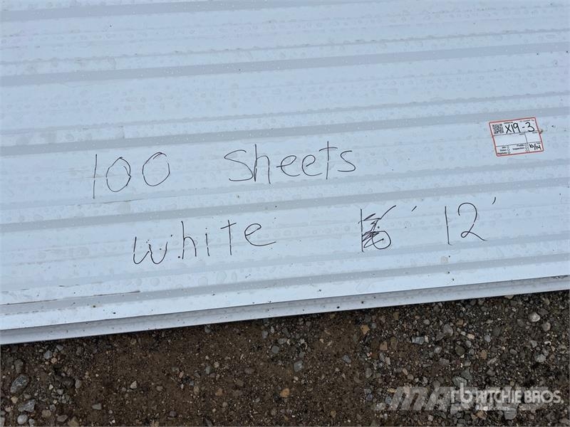  Quantity of (100) 10 ft White Steel Siding / Roofi Other
