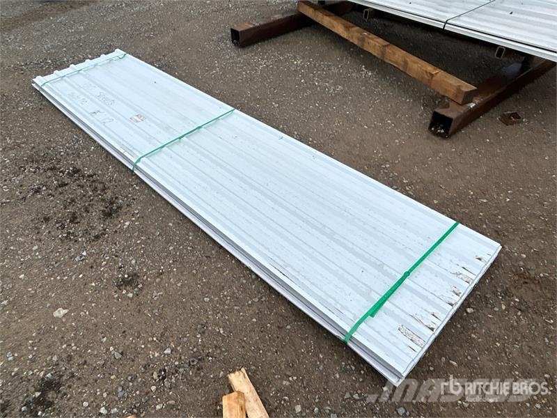  Quantity of (100) 10 ft White Steel Siding / Roofi Other