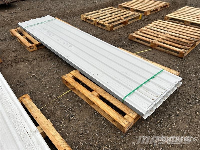  Quantity of (100) 12 ft White Steel Siding / Roofi Other