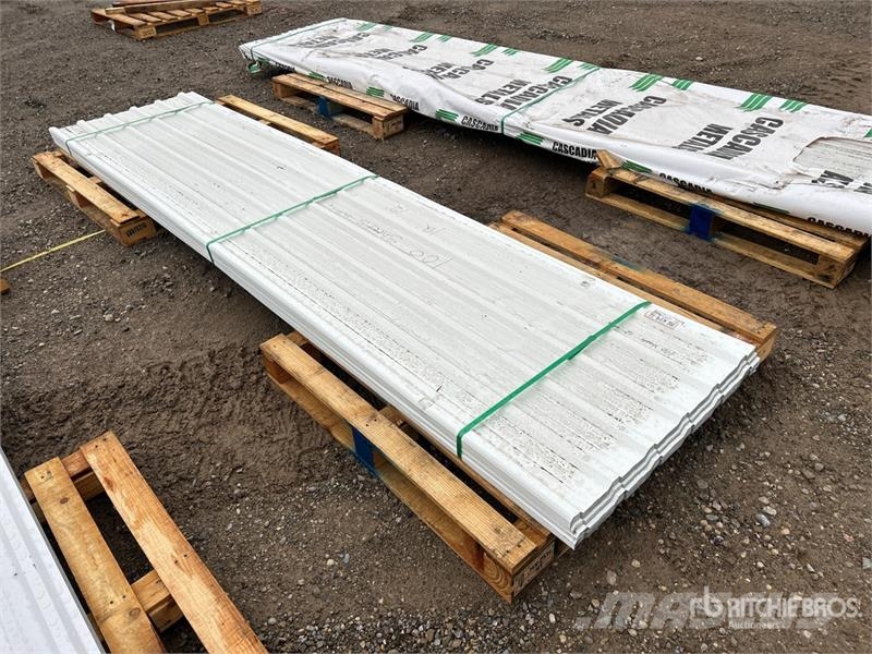 Quantity of (100) 12 ft White Steel Siding / Roofi Other