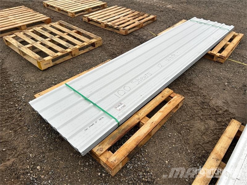  Quantity of (100) 12 ft White Steel Siding / Roofi Other