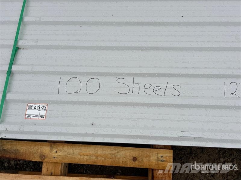  Quantity of (100) 12 ft White Steel Siding / Roofi Other