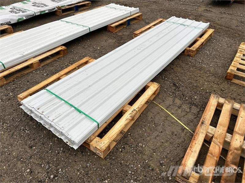  Quantity of (100) 12 ft White Steel Siding / Roofi Other