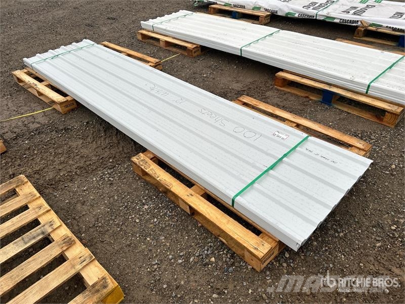  Quantity of (100) 12 ft White Steel Siding / Roofi Other