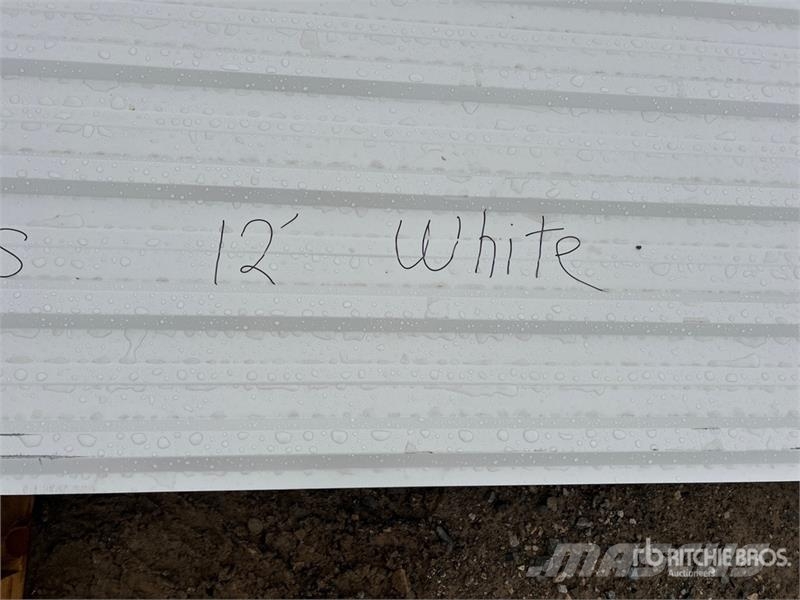 Quantity of (100) 12 ft White Steel Siding / Roofi Other