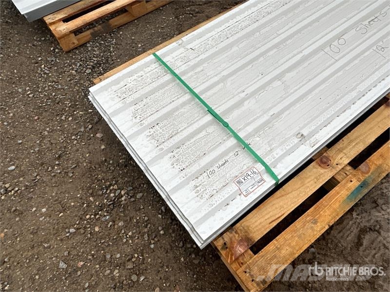 Quantity of (100) 12 ft White Steel Siding / Roofi Other