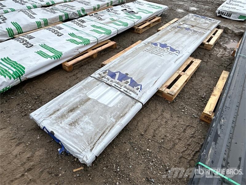  Quantity of (100) 16 ft White Steel Siding / Roofi Other