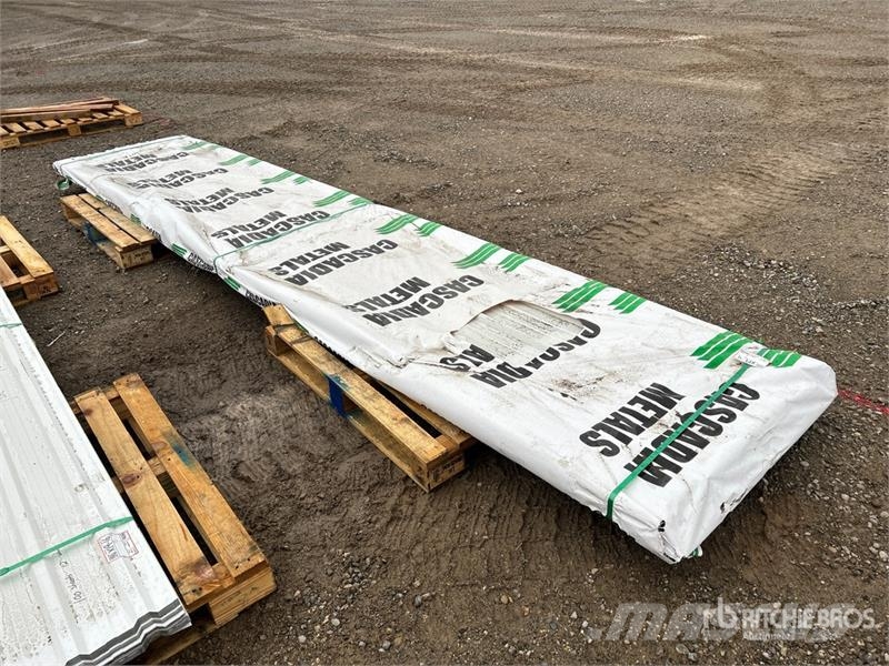 Quantity of (100) 16 ft White Steel Siding / Roofi Sonstige Baumaschinen