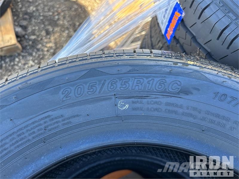 Quantity of (12) 205-65R-16C Tires (Unused) 轮胎、车轮、轮圈
