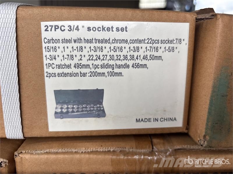 Quantity of (12) BYT SS27 3/4 in 27Pc Socket Set Drugi deli