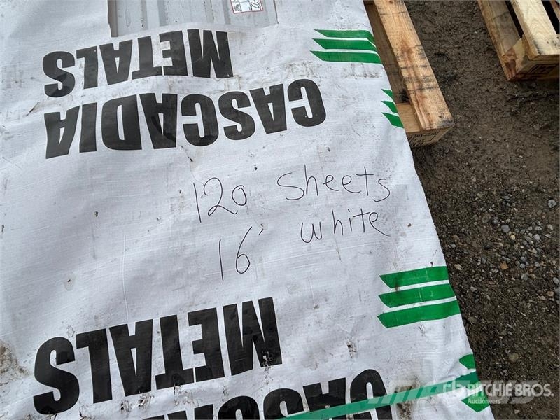  Quantity of (120) 16 ft White Steel Siding / Roofi Other
