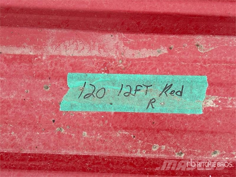 Quantity of (120) 3 ft x 12 ft Sheets Red Steel Si Winches, hoists and material lifts
