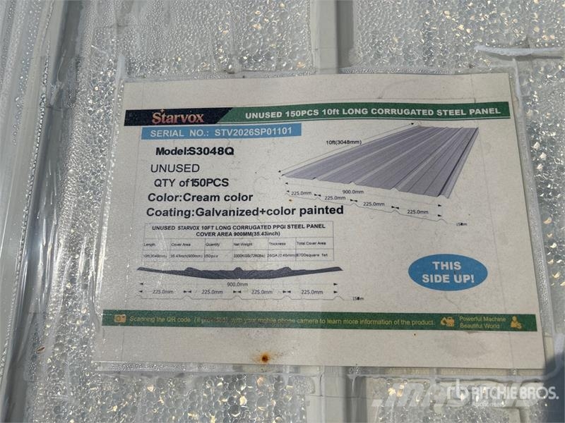  Quantity of (150)  STARVOX S3048Q Galvalume Corrug Lyftblock, vinschar och materialhissar