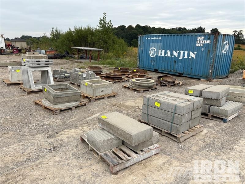  Quantity of (19) Pallets of Sewer Risers, Grates a ماكينات زراعية - غير ذلك