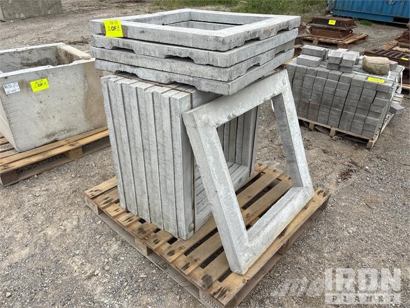  Quantity of (19) Pallets of Sewer Risers, Grates a ماكينات زراعية - غير ذلك