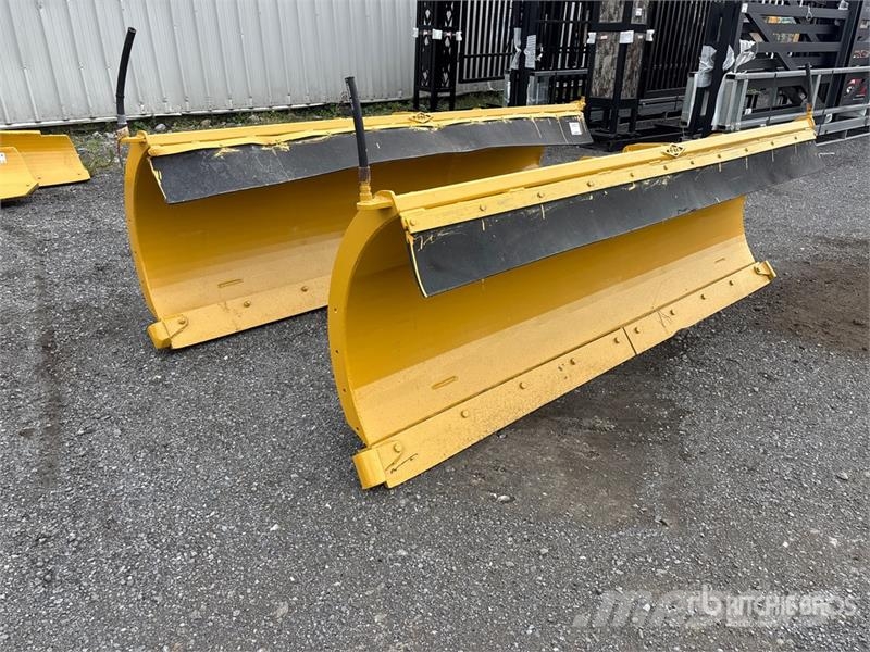 Quantity of (2) 9 ft Hydraulic Reversing Snow Plow Snow blades and plows