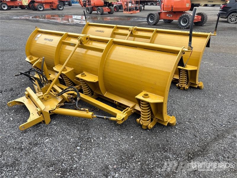 Quantity of (2) 9 ft Hydraulic Reversing Snow Plow Snow blades and plows