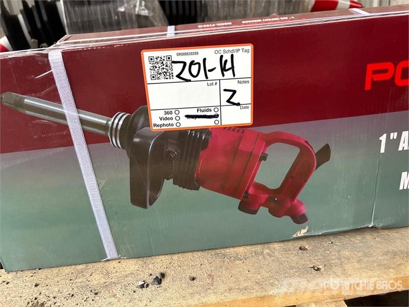  Quantity of (2)  Powertek PT8810 1 in Impact Wrenc Other components