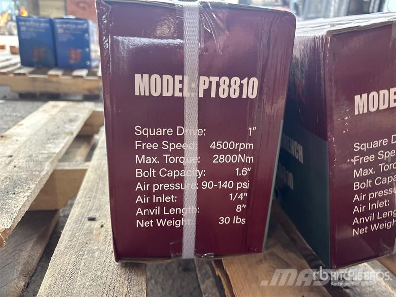  Quantity of (2)  Powertek PT8810 1 in Impact Wrenc Other components