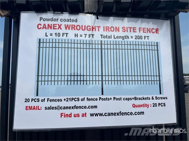 Quantity of (20) Canex 10 ft x 7 ft Powder Coated Zäune und Zubehör