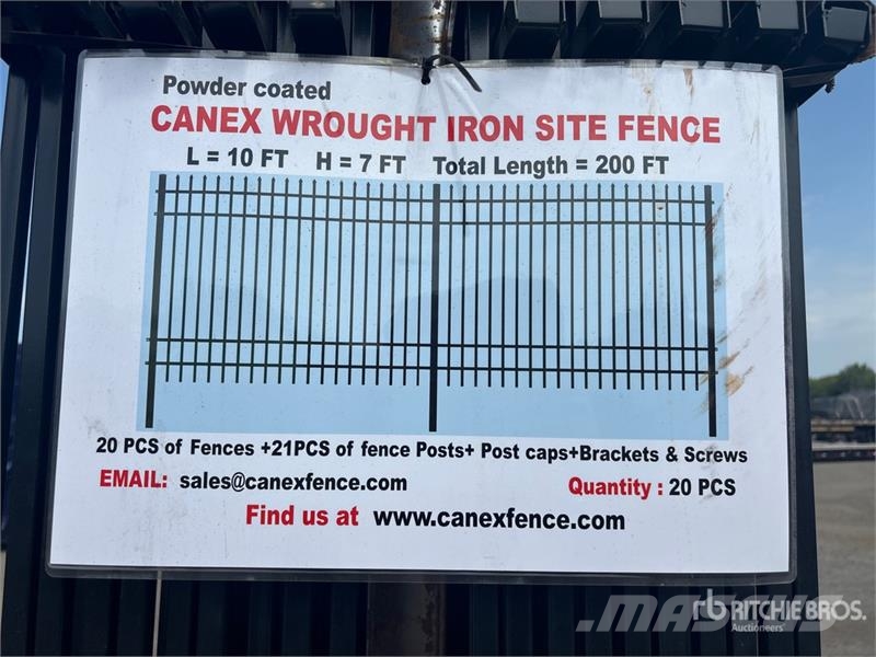 Quantity of (20) Canex 10 ft x 7 ft Powder Coated Zäune und Zubehör