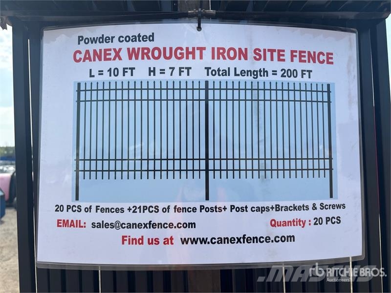 Quantity of (20) Canex 10 ft x 7 ft Powder Coated Zäune und Zubehör