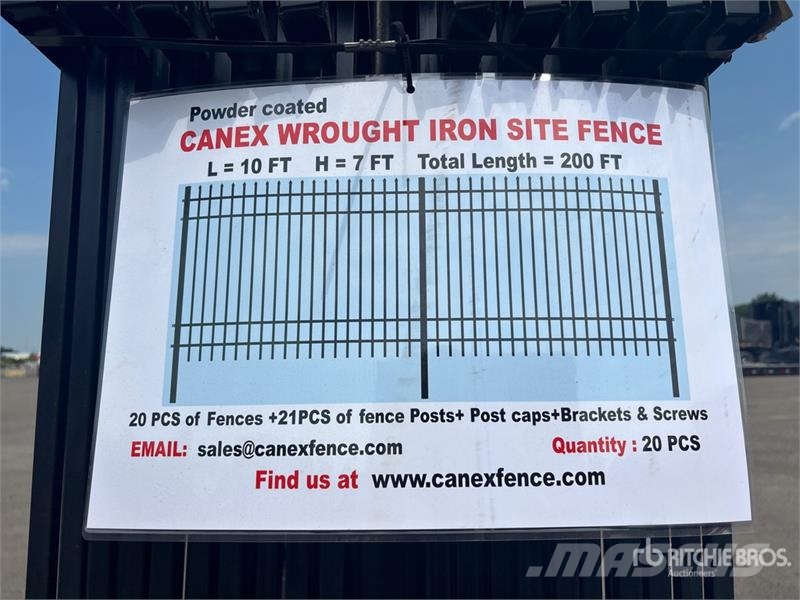 Quantity of (20) Canex 10 ft x 7 ft Powder Coated Zäune und Zubehör