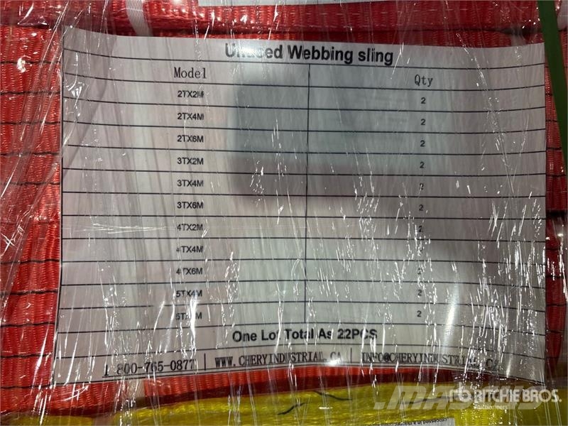 Quantity of (22) Greatbear Polyester Webbing Sling Crane spares & accessories