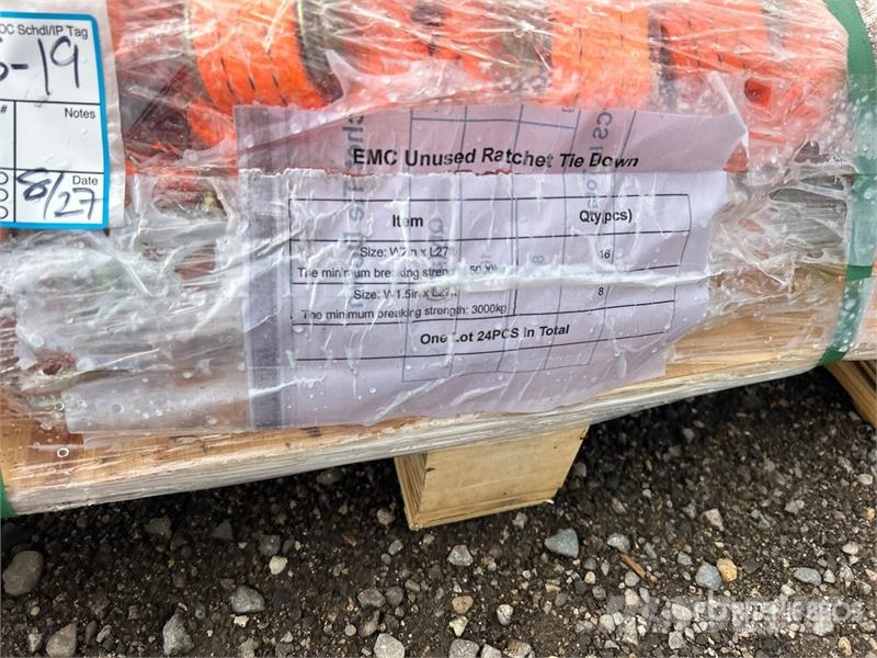  Quantity of (24)  EMC Ratchet Tie Down (Unused) Drugi deli