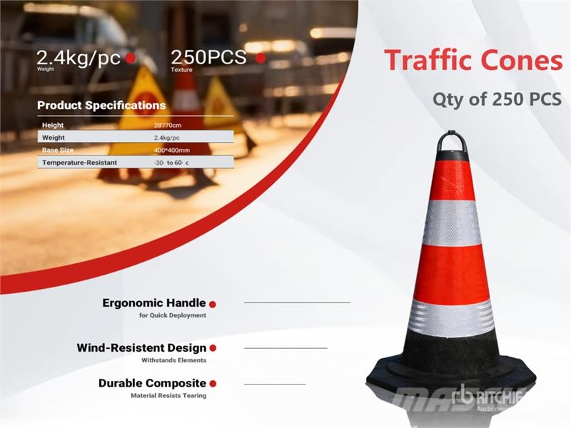 Quantity of (250) TSC 28 in Traffic Cones (Unused Трубоукладачі