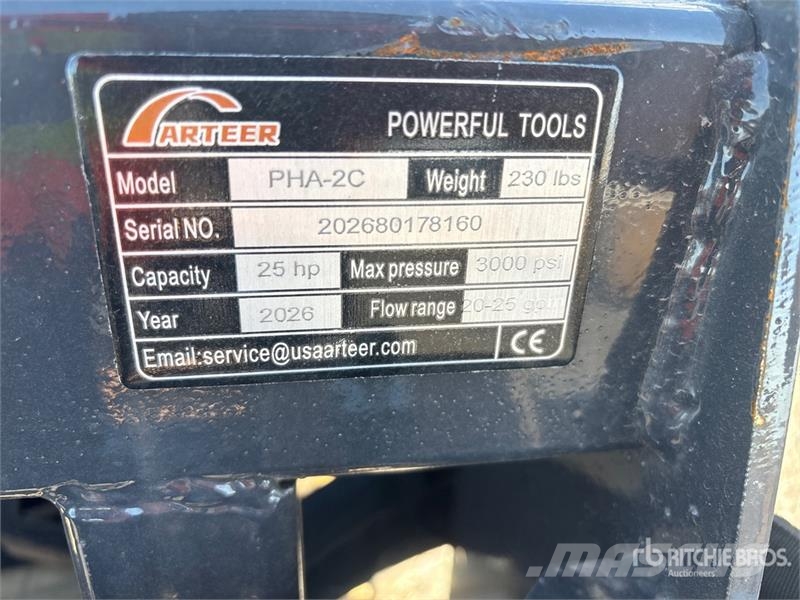 Quantity of (3) ARTEER PHA-2C-3 Skid Steer 3-Poin Other components