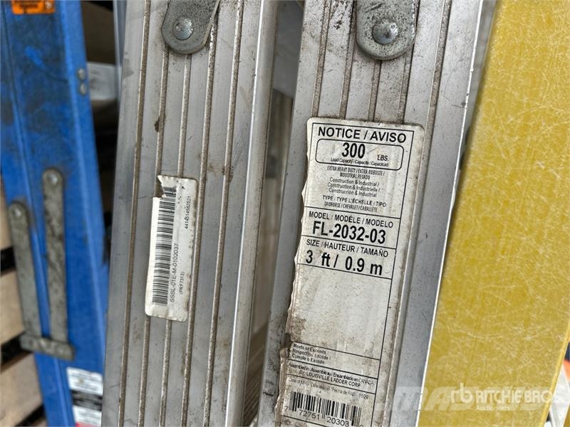 Quantity of 3 ft-8 ft Assorted Ladders Other components