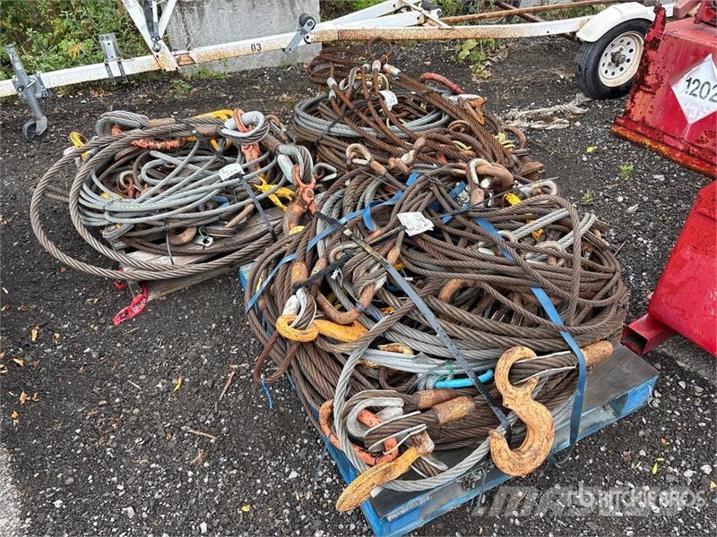 Quantity of (3) Pallets of Hoisting Cables Kraanade varuosad ja varustus