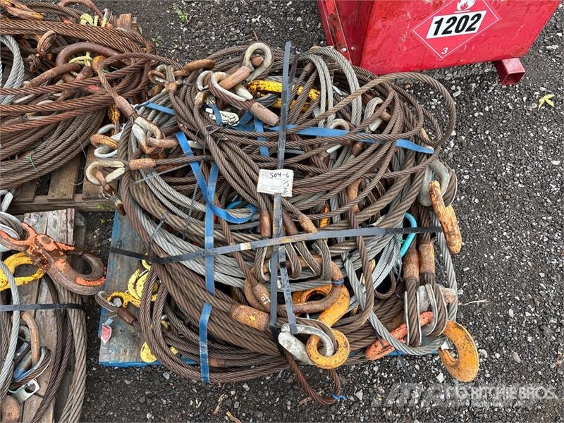Quantity of (3) Pallets of Hoisting Cables Kraanade varuosad ja varustus
