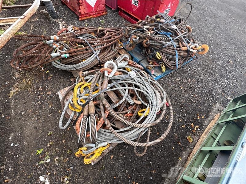 Quantity of (3) Pallets of Hoisting Cables Kraanade varuosad ja varustus