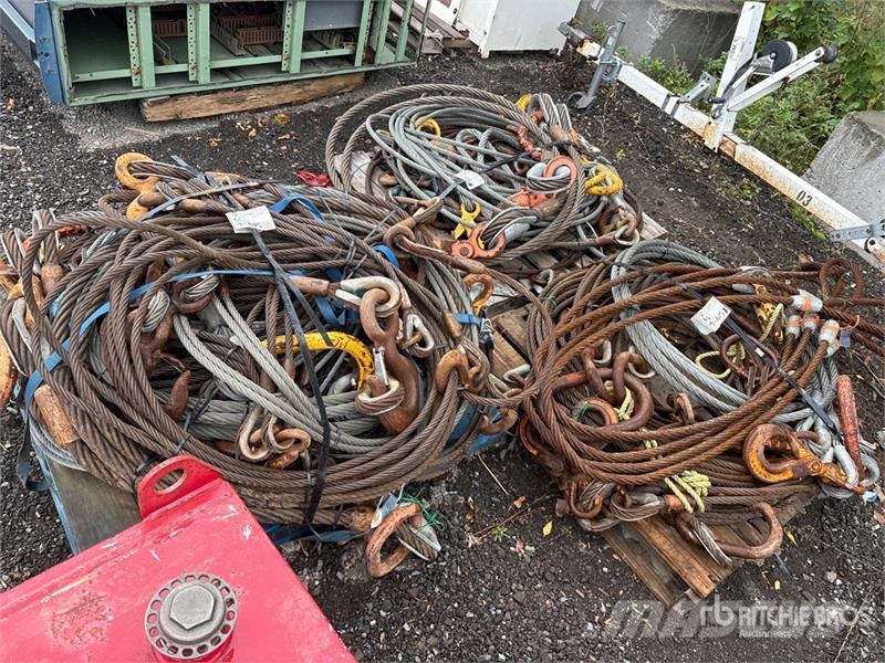 Quantity of (3) Pallets of Hoisting Cables Kraanade varuosad ja varustus