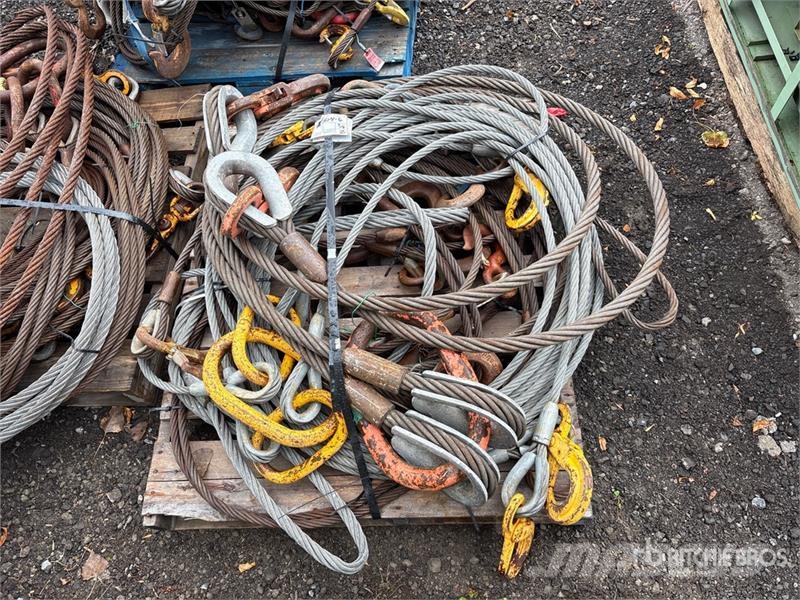 Quantity of (3) Pallets of Hoisting Cables Kraanade varuosad ja varustus