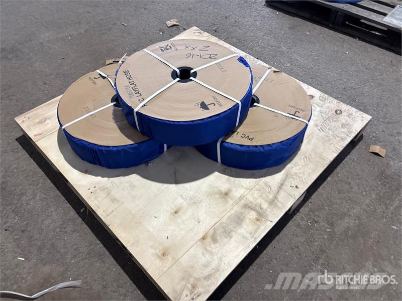 Quantity of (3) Powertek 3"-300FT PVC Layflat Wat Accessori per Calcestruzzo