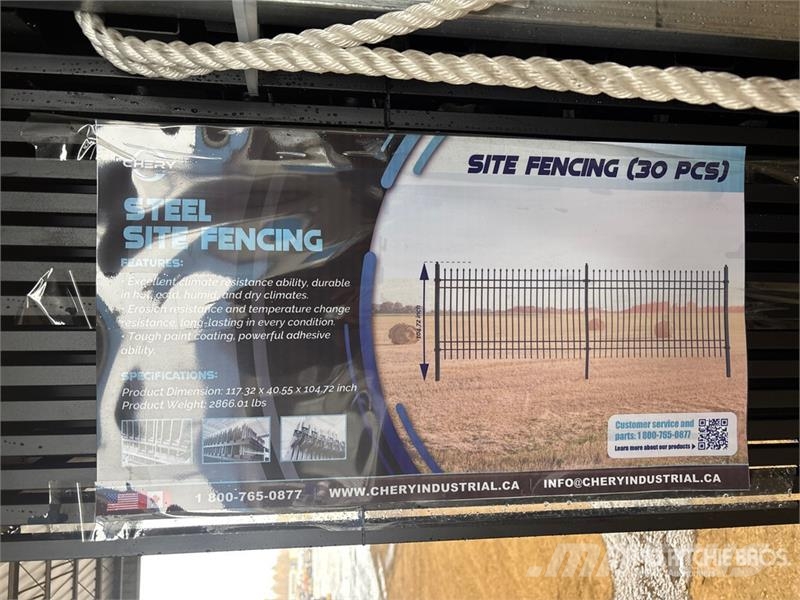  Quantity of (30) Iron 4 Rail Fencing Fencing equipment