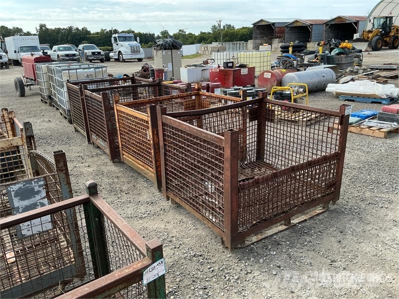Quantity of (4) 53 in x 44 in Metal Crates Other components