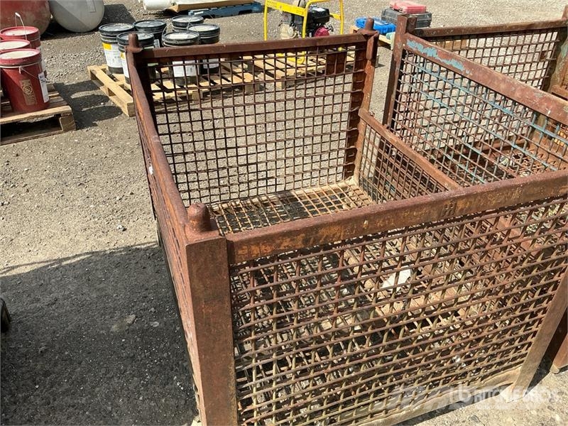 Quantity of (4) 53 in x 44 in Metal Crates Other components