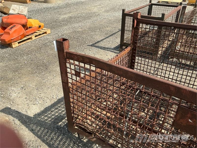 Quantity of (4) 53 in x 44 in Metal Crates Other components